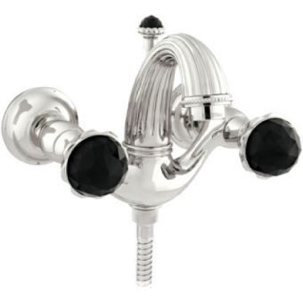 Bronces Mestre / Bath-Shower Fittings / Bath shower set with Swarovski black crystal 033218.N00.50