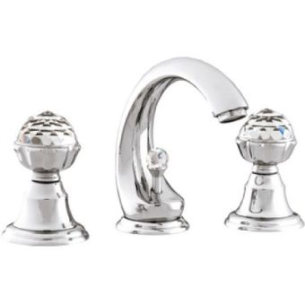 Bronces Mestre / Washbasin Fittings / Three holes basin set with Swarovski crystal 036201.000.50