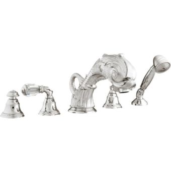 Bronces Mestre / Bath-Shower Fittings / Five holes bath set with Swarovski crystal 039616.A00.50