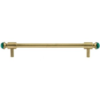 Bronces Mestre / Furniture Handles / Treasure Precious with malachite stone 192mm between centers 0T5000.ML192.30