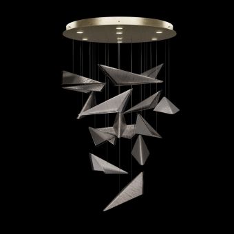 Fine Art Handcrafted Lighting / Pendants & Suspension Lights / Volo 36″W Round Pendant