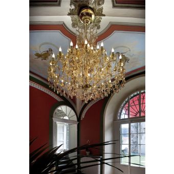 Italian Luxury Lighting / Chandeliers / Maria Theresa Amber 45 Lights 1003 045