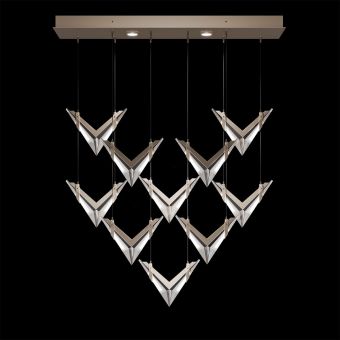 Fine Art Handcrafted Lighting / Pendants & Suspension Lights / BLADE 48"W Rectangular 100052