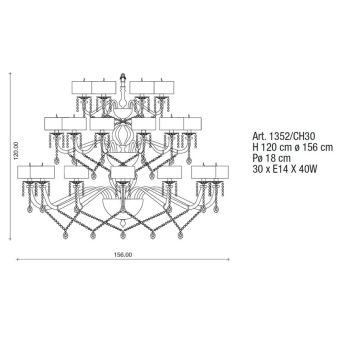 Il Paralume Marina / Chandelier / 1352/CH30