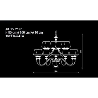 Il Paralume Marina / Chandelier / 1502/CH18