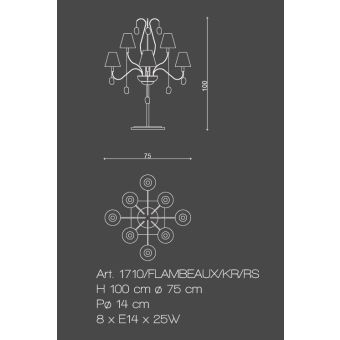 Il Paralume Marina / Table Lamp / 1710/FLAMBEAUX/KR/RS