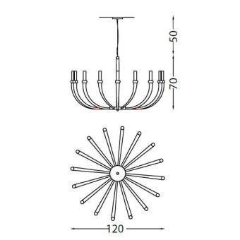 Il Paralume Marina / Chandelier / 2071CH16