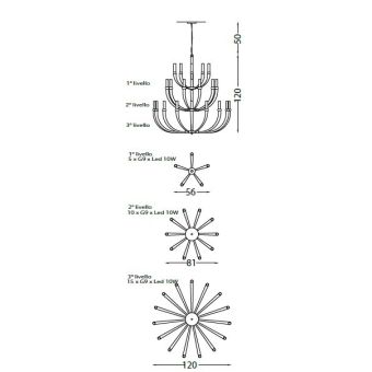 Il Paralume Marina / Chandelier / 2071CH30