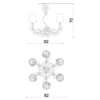Il Paralume Marina / Chandelier / 2171/CH6