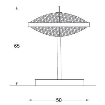 Il Paralume Marina / Table Lamp with Double Hand-Cutted Clear Scatched 2269T / IL-2269T