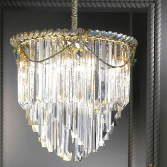Patrizia Volpato / Chandeliers / Cristalli Murano Glass 24 Karat Gold 6040