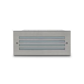 Brick light Inox a griglia | 5W - Recessed wall light stainless steel IP65 for Outdoor Use / Rectangular
