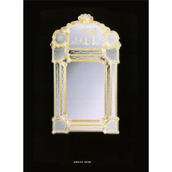 Italian Luxury Lighting / Wall Mirrors / Elegant Venetian Glass Decorations in Gold 816S