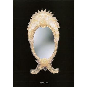 Italian Luxury Lighting / Wall Mirrors / Elegant Venetian Glass with Decorations in Gold 837S