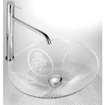 Il Paralume Marina / Washbasin handmade in clear Italian crystal / BA783