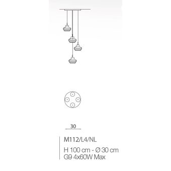 Il Paralume Marina / Chandelier / M112/L4