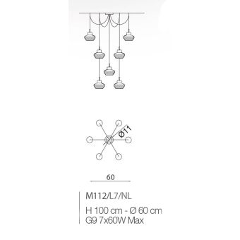 Il Paralume Marina / Chandelier / M112/L7