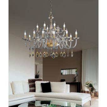 Euroluce Lampadari / Chandeliers / Toochic L12+6 Oro Fumè