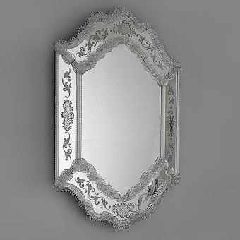 Glass & Glass Murano / Murano wall mirror / ART. MIR 210