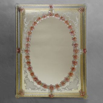 Glass & Glass Murano / Murano wall mirror / ART. MIR 230