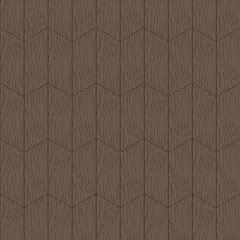Bisazza / Wood - Decorations / Plissage Marron Glacé