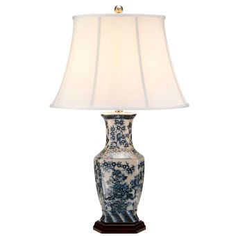 Elstead Lighting / Table Lamps / Blue Hex 1 with White Shade