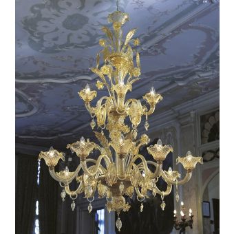 Glass & Glass Murano / Chandeliers / Traditional Venetian chandeliers C-2638/15