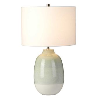 Elstead Lighting / Portable & Desk Lamps / Chelsfield 1 Light Table Lamp - Pale Green and White with White Shade
