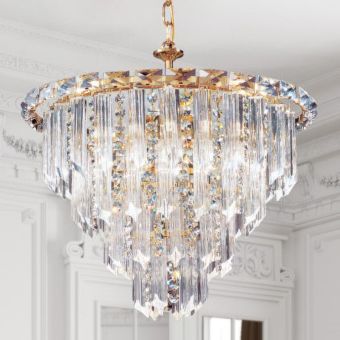 Patrizia Volpato / Chandeliers / Cristalli Murano Glass 24 Karat Gold PV-6030