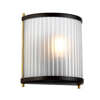 Elstead Lighting / Pendant Lights / Corona 1 Light Wall Light - Museum Bronze Dark Brown Painted / Aged Brass