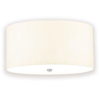 Elstead Lighting / / Fletcher 18"" Flush - Polished Chrome with Ivory Shade
