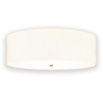 Elstead Lighting / / Fletcher 30"" Flush - Aged Brass with Ivory Shade
