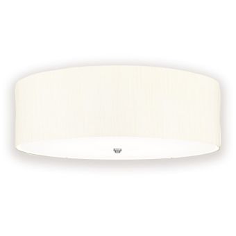 Elstead Lighting / / Fletcher 30"" Flush - Polished Chrome with Ivory Shade