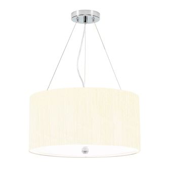Elstead Lighting / Pendants & Suspension Lights / Pearce 18 Polished Chrome with Ivory Shade