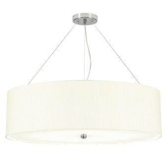 Elstead Lighting / Pendants & Suspension Lights / Pearce 30 Polished Chrome with Ivory Shade