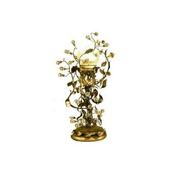 Mechini / Table Lamps / Clear Bohemian Crystal & Crystal Round Lampshades F319/1