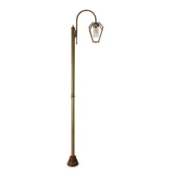 Post Lamp 270cm 1-light Antique Brass Gemstone 3471 by Moretti Luce