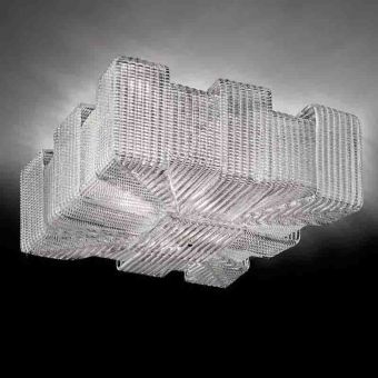 Glass & Glass Murano / Ceiling Lamp / Overlap 2 ART. 1305/P