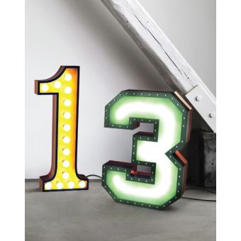 DelightFULL / Floor or Wall Lamps / Light Number 3 | Graphic Numbers "3"