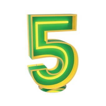 DelightFULL / Floor or Wall Lamps / Light Number 5 | Graphic Numbers "5"
