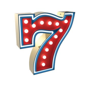 DelightFULL / Floor or Wall Lamps / Light Number 7 | Graphic Numbers "7" 