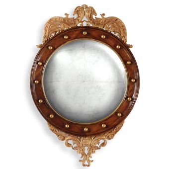 Jonathan Charles / Decorative Regency Style Circular Mirror / 493027-GIL
