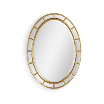 Jonathan Charles / Oval Panelled Mirror In Georgian Irish Style / 492697-GIL-GPM