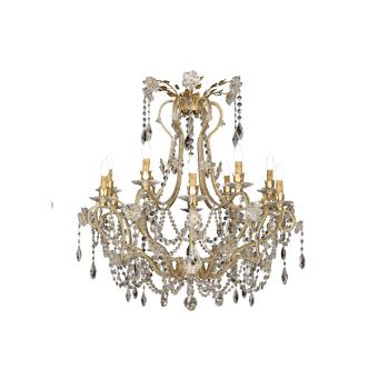 Mechini / Chandeliers / Bohemian Crystal and Clear Pearl Banding L179/12