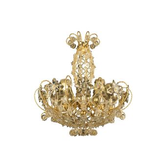 Mechini / Chandeliers / Colored Bohemian Crystal & Silk Lampshades L315/10