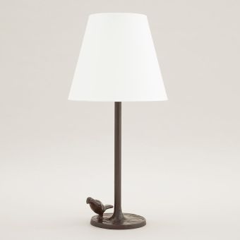 Objet Insolite / Bronze table lamp / Lampe Plume