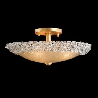 Mariner / Medium Semi-Flush Ceiling Light / Venetian Glass GALLERY 19556