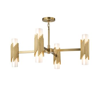 Elstead Lighting / Chandeliers / Marvele 8 lt Chandelier - Aged Brass