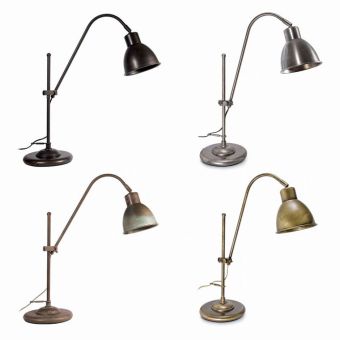 Moretti Luce / Vintage Adjustable Table / Desk Lamp Rustic & Industrial style