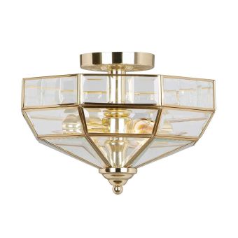 Elstead Lighting / Ceiling Lights / Old Park 2 Light Semi-Flush - Polished Brass